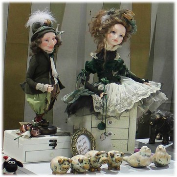 Авторские куклы Абрамыч и кукла на шкатулке